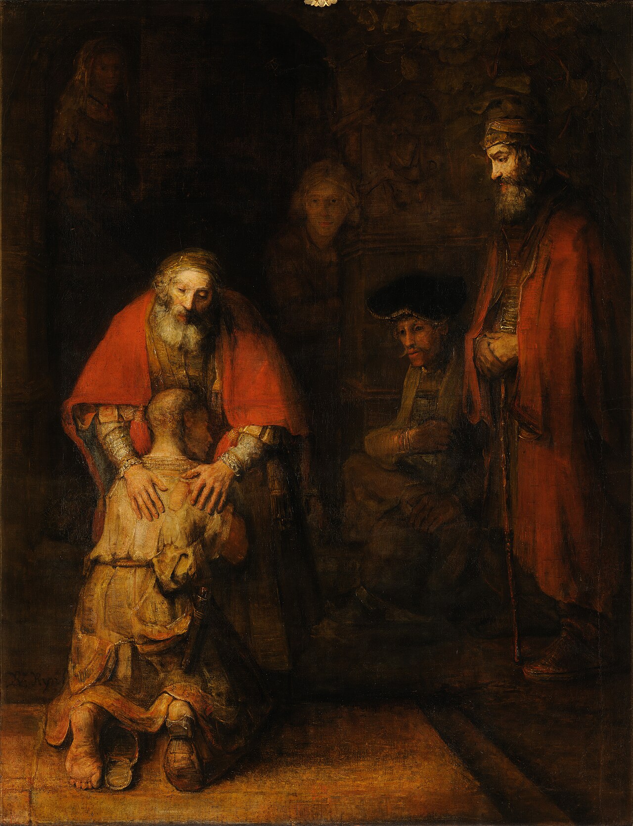 Rembrandt — Návrat marnotratného syna, kolem 1668, Ermitáž v Petrohradě